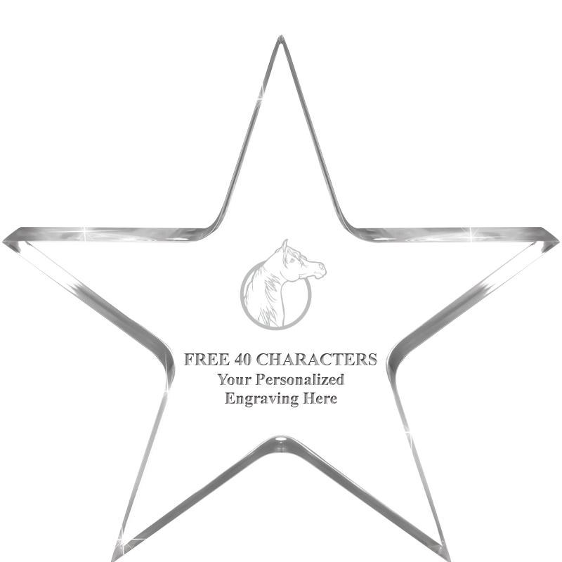 5" CLEAR STAR ACRYLIC 1" THICK