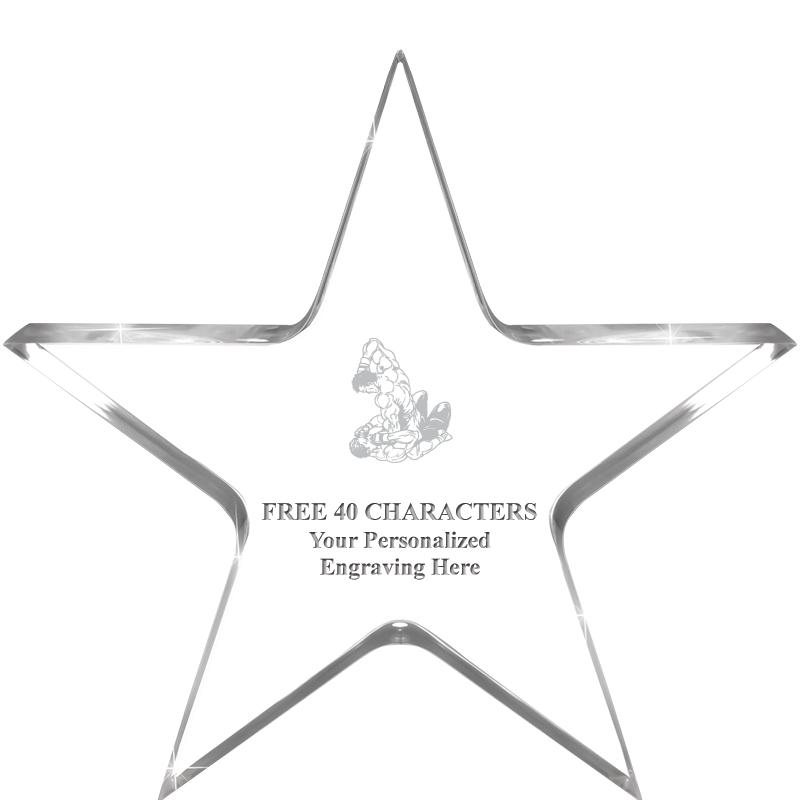 5" CLEAR STAR ACRYLIC 1" THICK