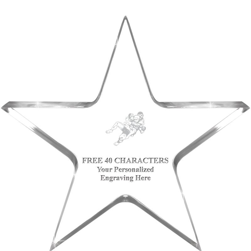 5" CLEAR STAR ACRYLIC 1" THICK
