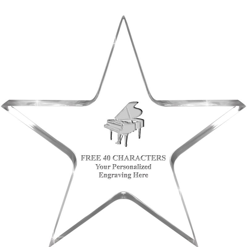 5" CLEAR STAR ACRYLIC 1" THICK