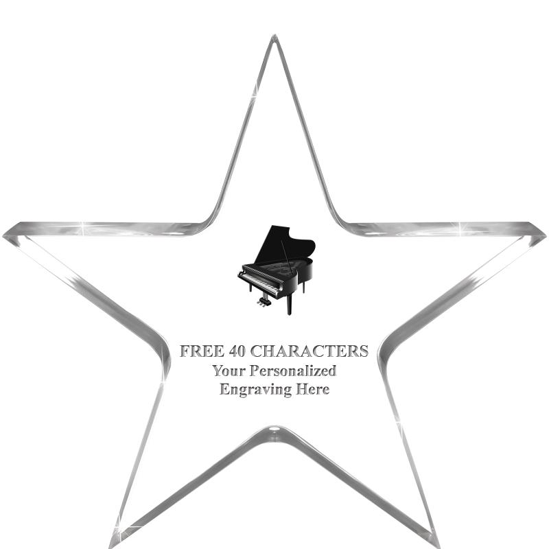 5" CLEAR STAR ACRYLIC 1" THICK