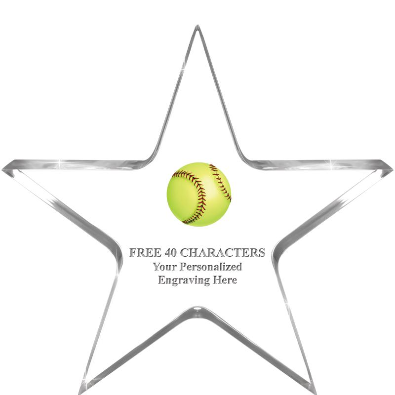 5" CLEAR STAR ACRYLIC 1" THICK