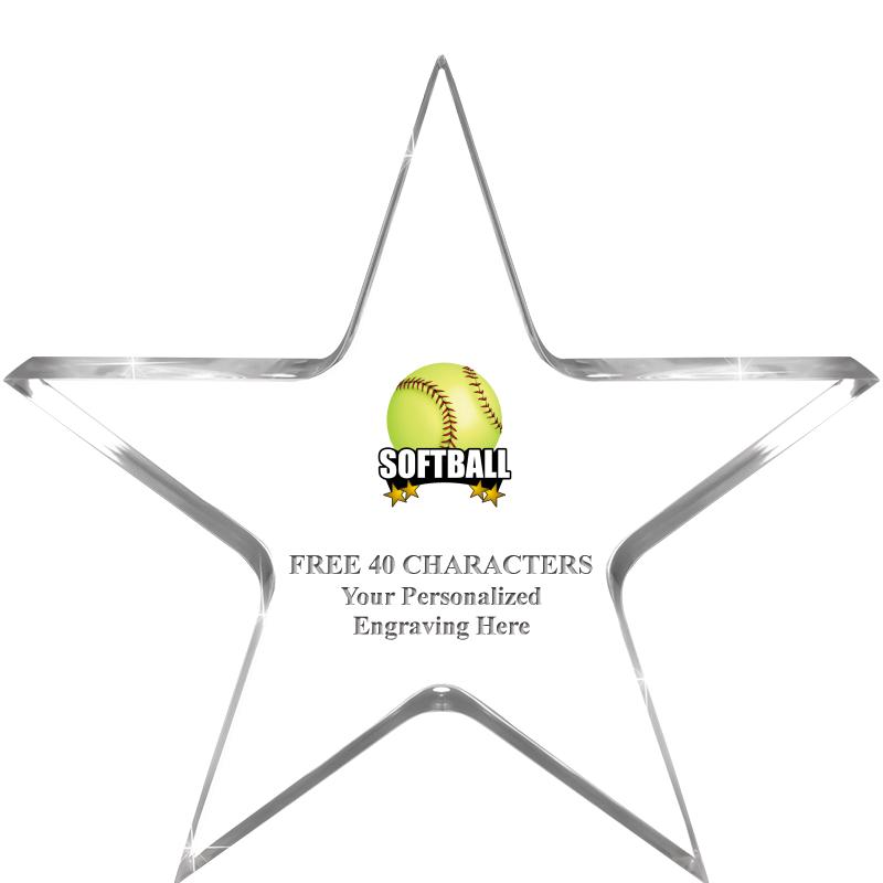 5" CLEAR STAR ACRYLIC 1" THICK