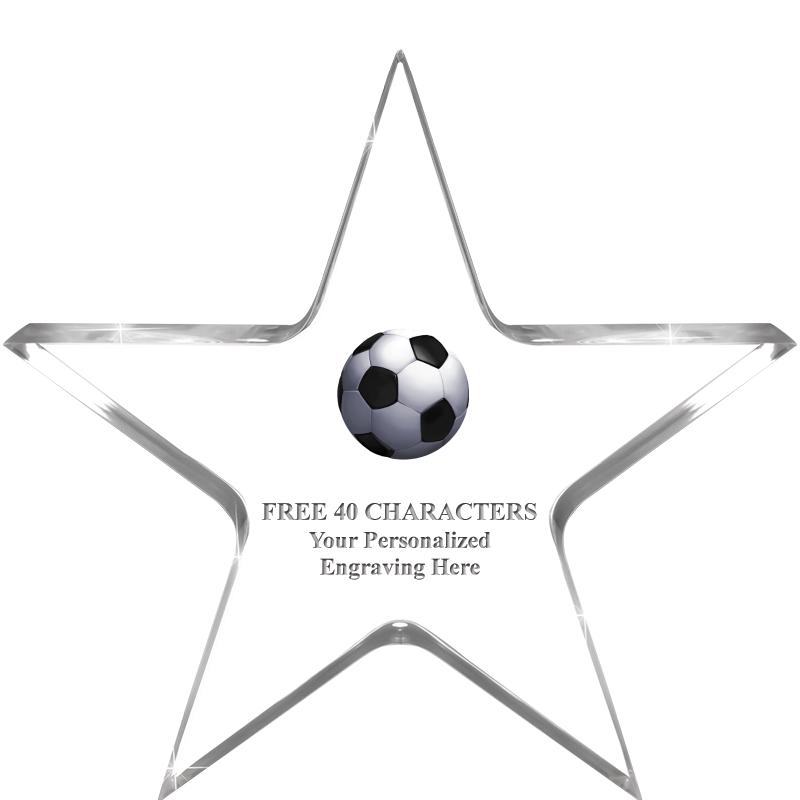 5" CLEAR STAR ACRYLIC 1" THICK