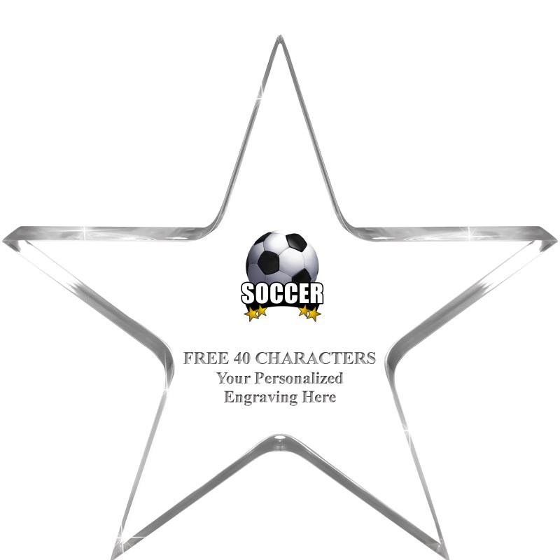 5" CLEAR STAR ACRYLIC 1" THICK