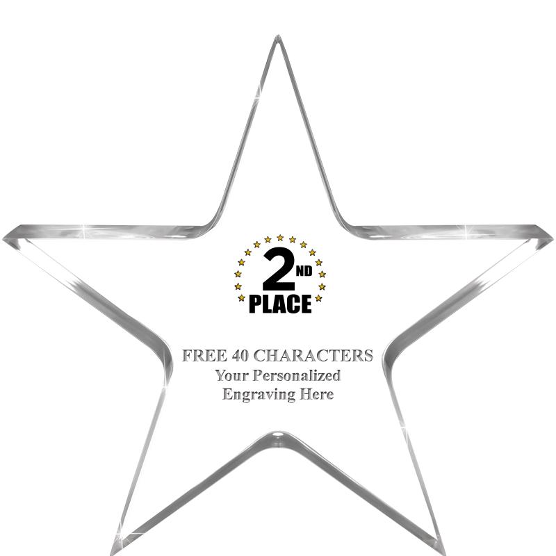 5" CLEAR STAR ACRYLIC 1" THICK