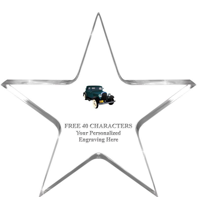 5" CLEAR STAR ACRYLIC 1" THICK