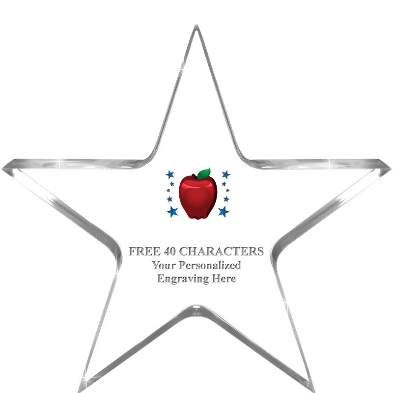 5" CLEAR STAR ACRYLIC 1" THICK