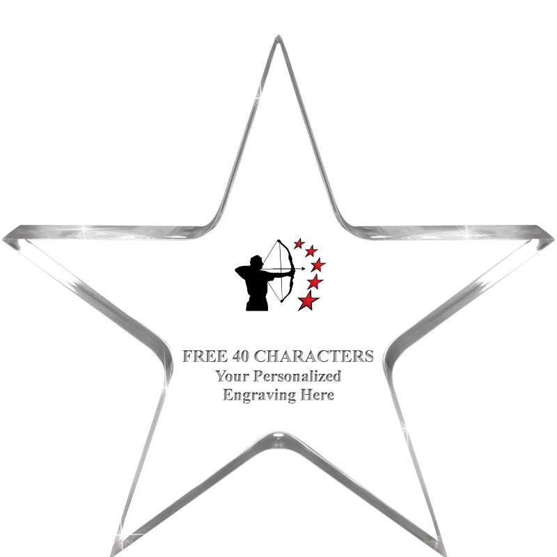 5" CLEAR STAR ACRYLIC 1" THICK