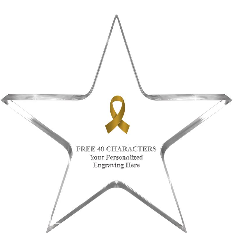 5" CLEAR STAR ACRYLIC 1" THICK