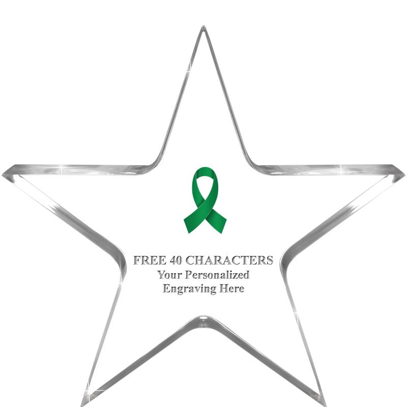 5" CLEAR STAR ACRYLIC 1" THICK