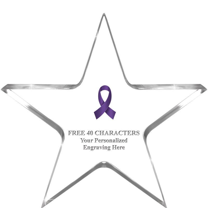 5" CLEAR STAR ACRYLIC 1" THICK