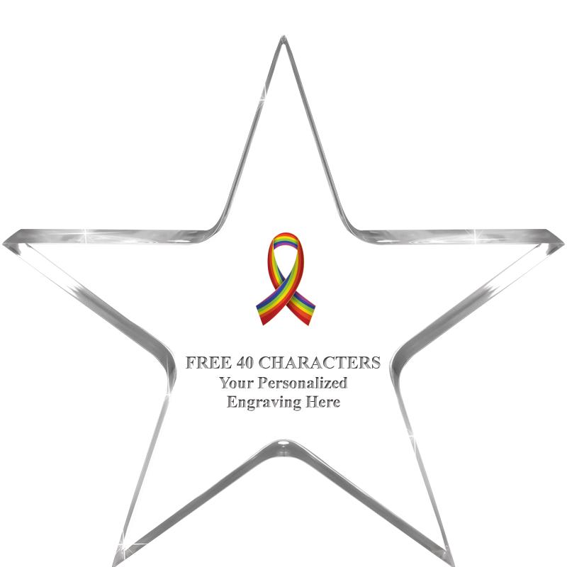 5" CLEAR STAR ACRYLIC 1" THICK