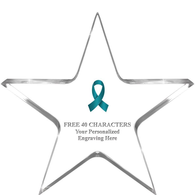 5" CLEAR STAR ACRYLIC 1" THICK