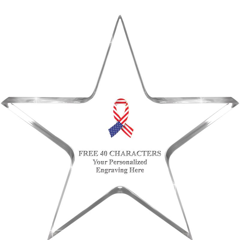 5" CLEAR STAR ACRYLIC 1" THICK