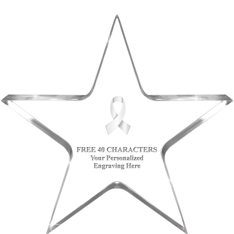 5" CLEAR STAR ACRYLIC 1" THICK
