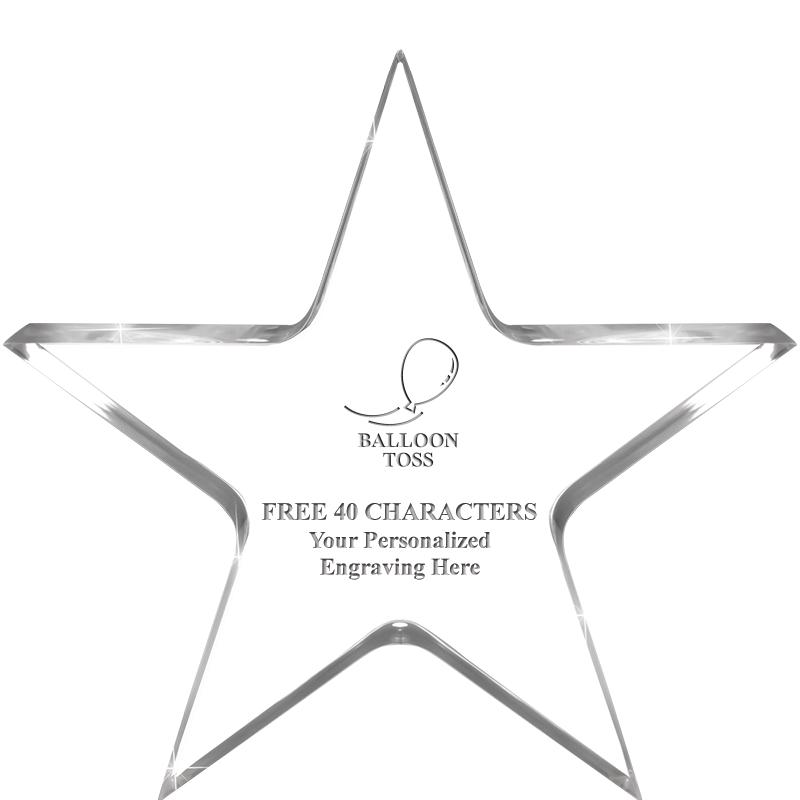 5" CLEAR STAR ACRYLIC 1" THICK