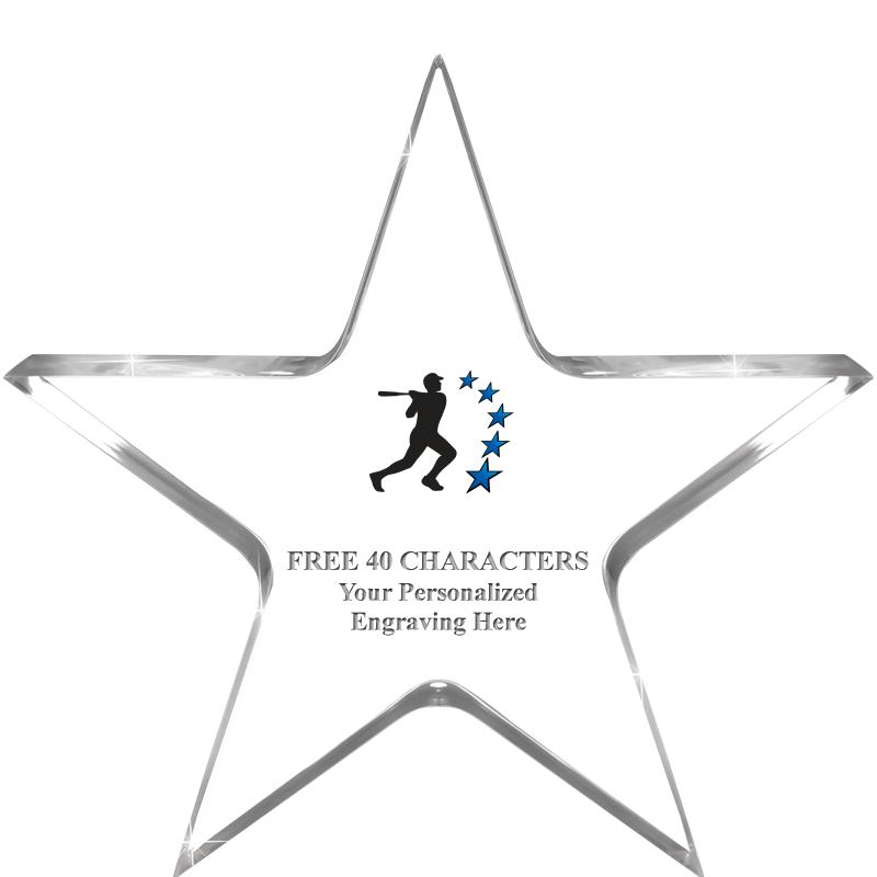 5" CLEAR STAR ACRYLIC 1" THICK