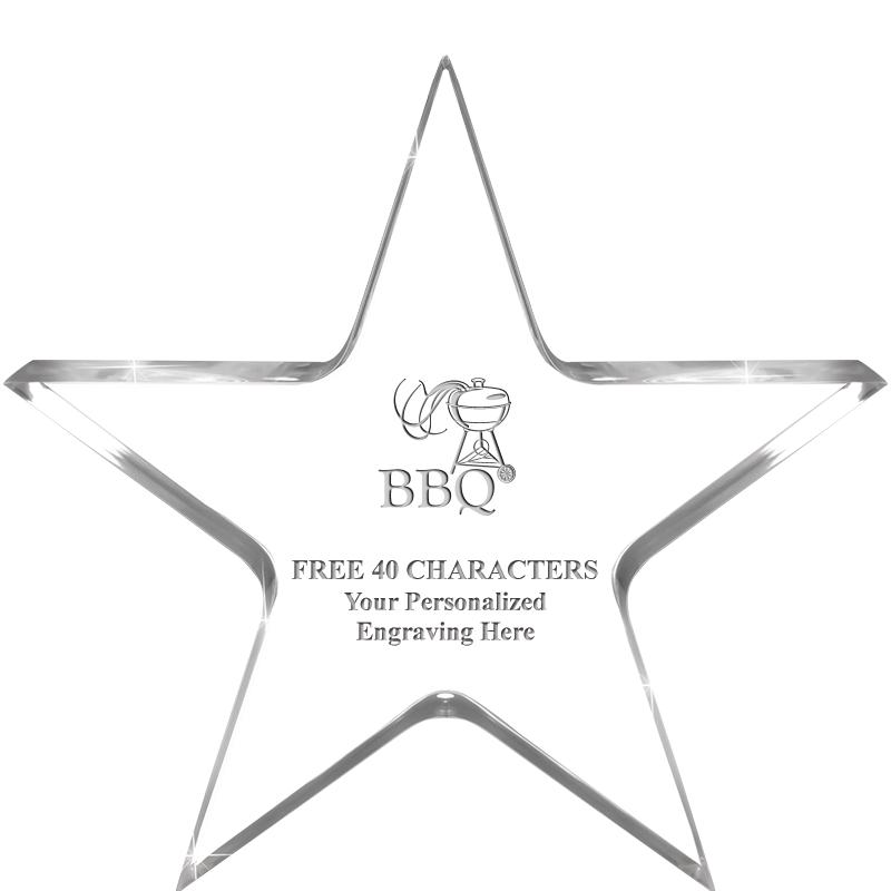 5" CLEAR STAR ACRYLIC 1" THICK