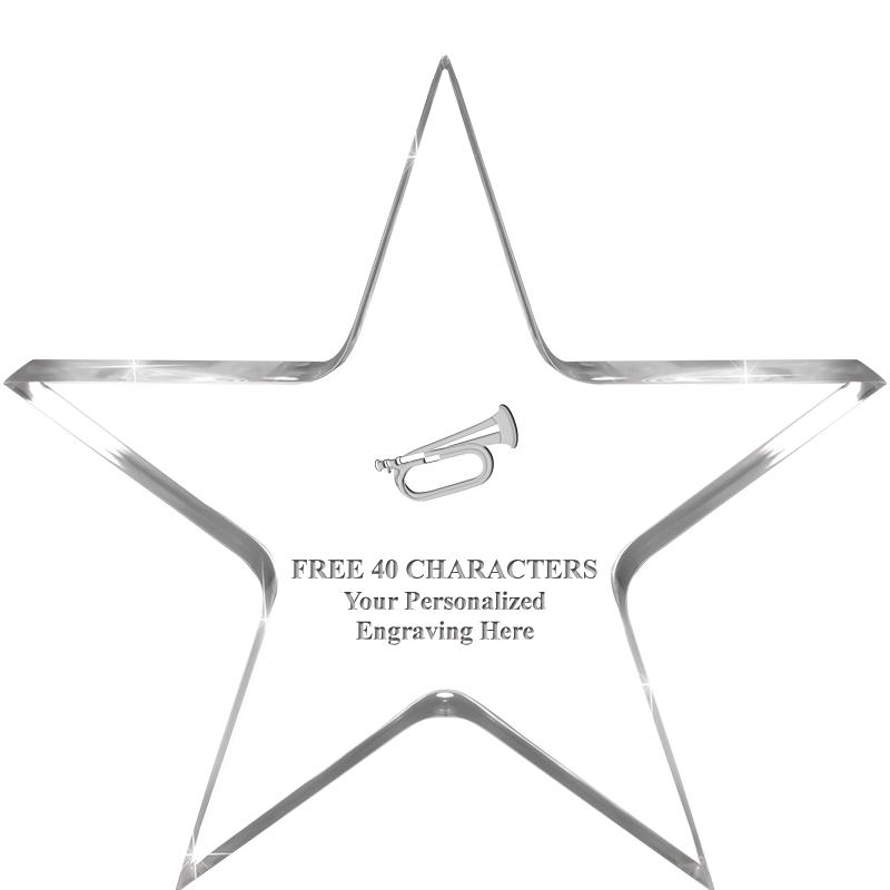 5" CLEAR STAR ACRYLIC 1" THICK