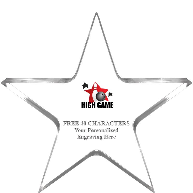 5" CLEAR STAR ACRYLIC 1" THICK