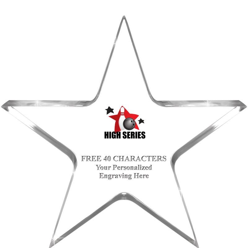 5" CLEAR STAR ACRYLIC 1" THICK