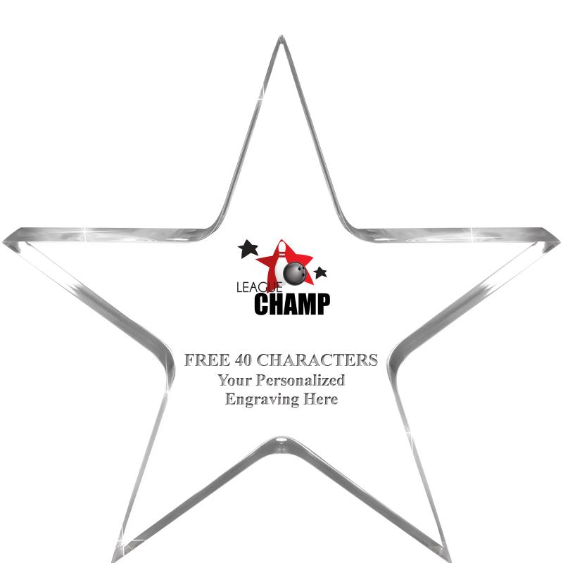 5" CLEAR STAR ACRYLIC 1" THICK