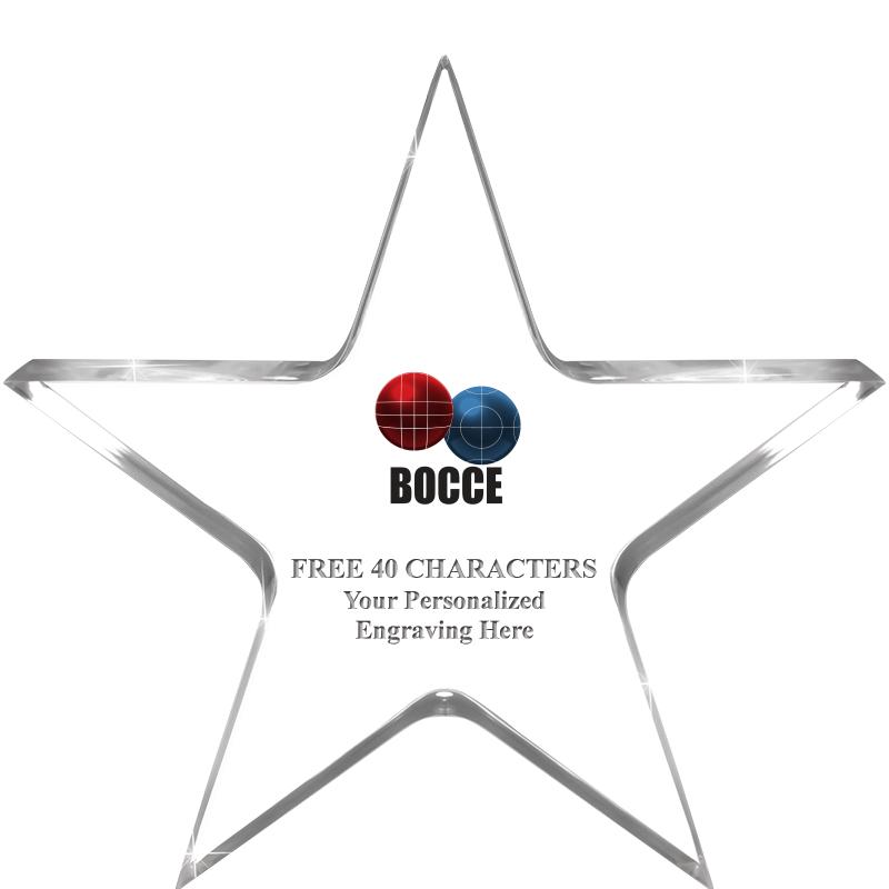 5" CLEAR STAR ACRYLIC 1" THICK