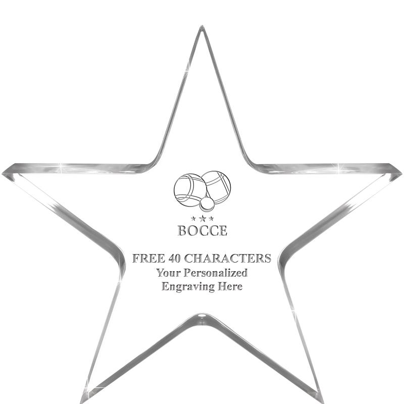 5" CLEAR STAR ACRYLIC 1" THICK