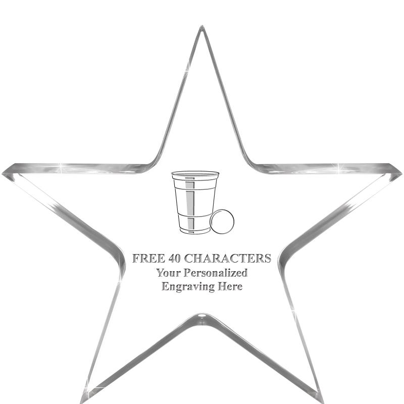 5" CLEAR STAR ACRYLIC 1" THICK