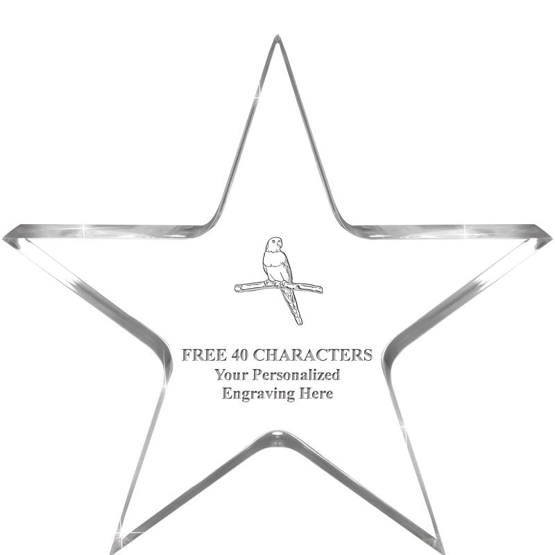 5" CLEAR STAR ACRYLIC 1" THICK