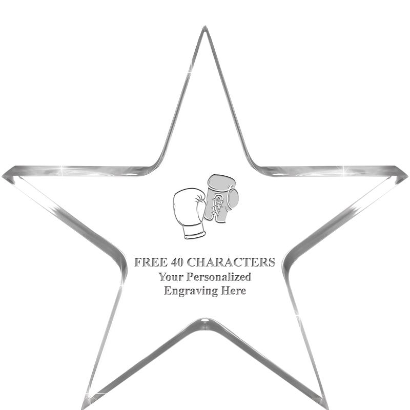 5" CLEAR STAR ACRYLIC 1" THICK