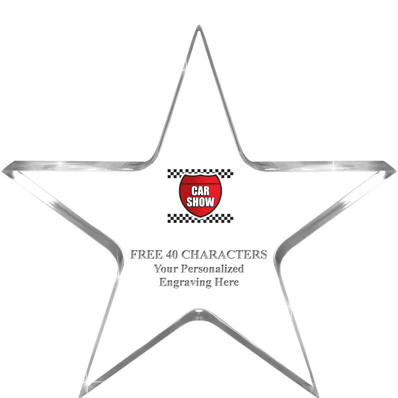 5" CLEAR STAR ACRYLIC 1" THICK