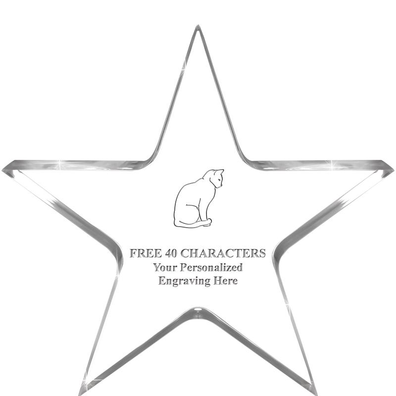 5" CLEAR STAR ACRYLIC 1" THICK