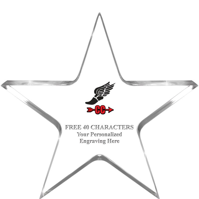 5" CLEAR STAR ACRYLIC 1" THICK