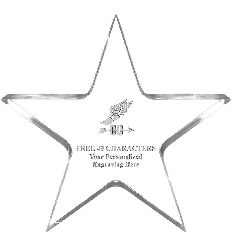 5" CLEAR STAR ACRYLIC 1" THICK