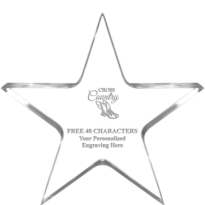 5" CLEAR STAR ACRYLIC 1" THICK