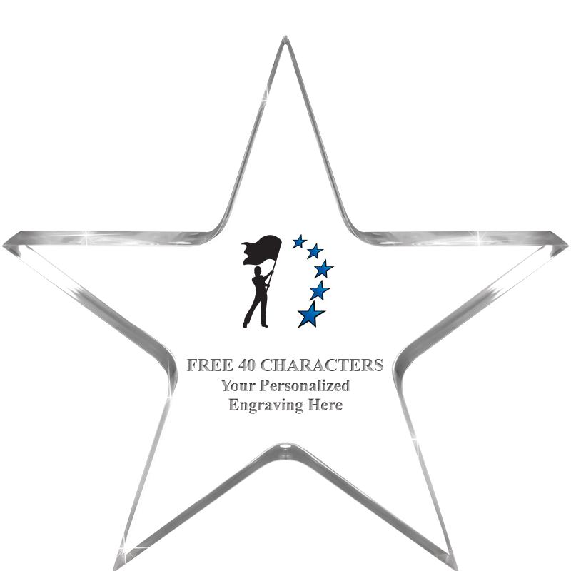 5" CLEAR STAR ACRYLIC 1" THICK