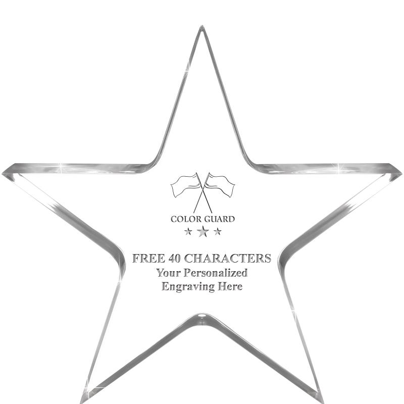 5" CLEAR STAR ACRYLIC 1" THICK