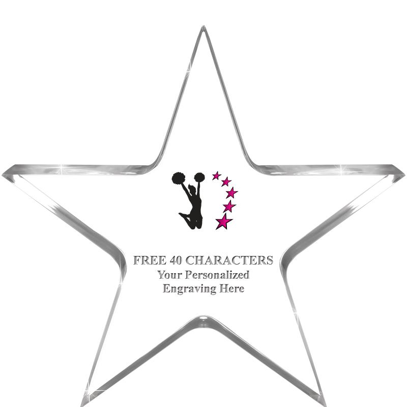 5" CLEAR STAR ACRYLIC 1" THICK