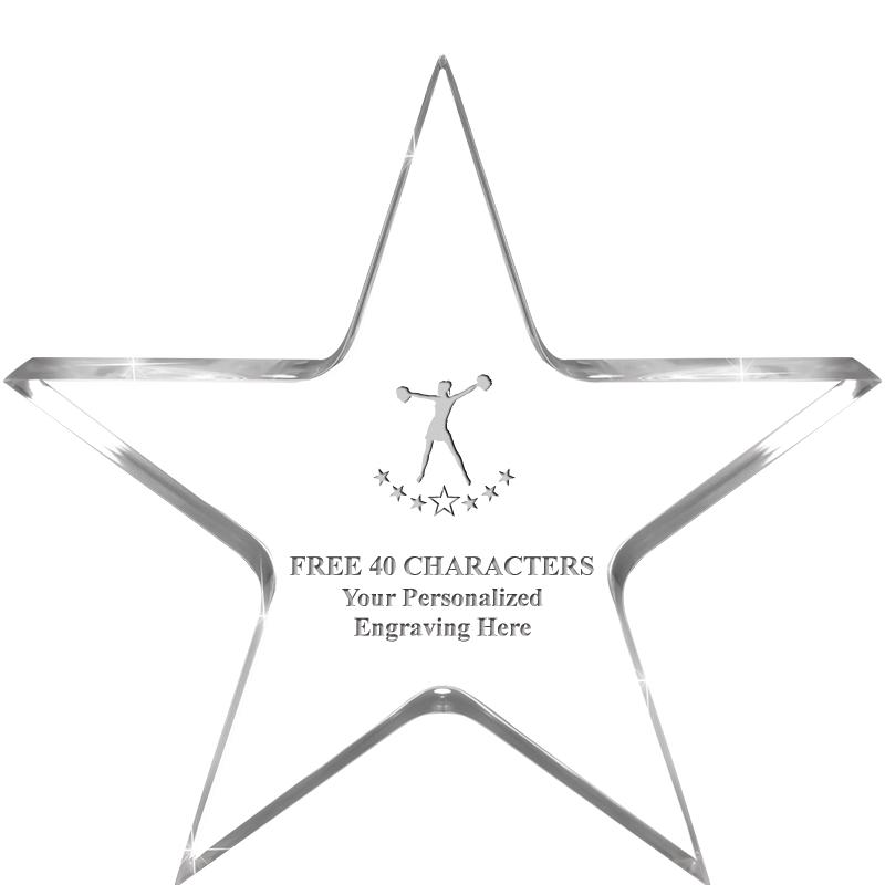 5" CLEAR STAR ACRYLIC 1" THICK