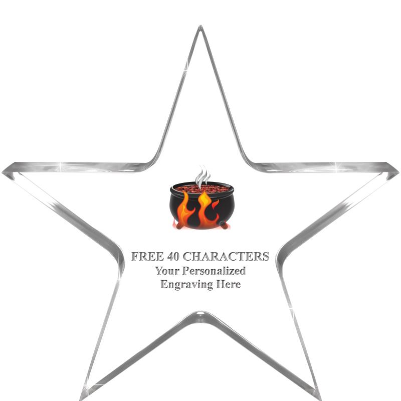 5" CLEAR STAR ACRYLIC 1" THICK