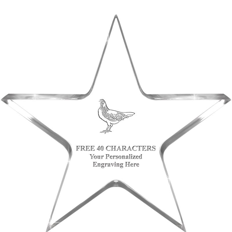 5" CLEAR STAR ACRYLIC 1" THICK