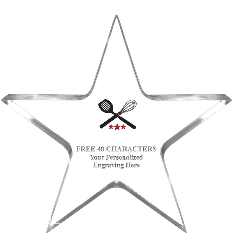 5" CLEAR STAR ACRYLIC 1" THICK