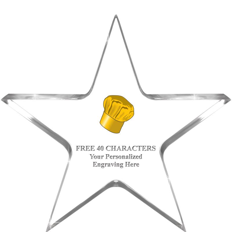 5" CLEAR STAR ACRYLIC 1" THICK