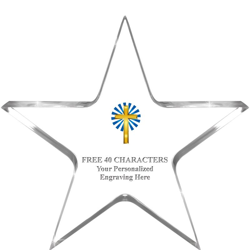 5" CLEAR STAR ACRYLIC 1" THICK