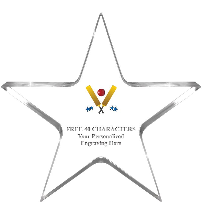 5" CLEAR STAR ACRYLIC 1" THICK