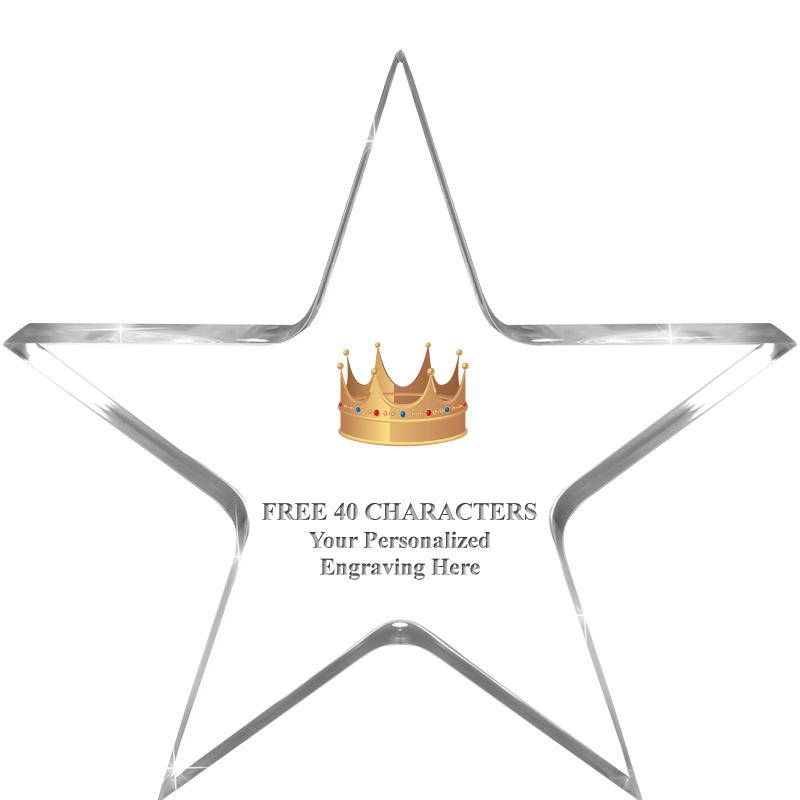 5" CLEAR STAR ACRYLIC 1" THICK