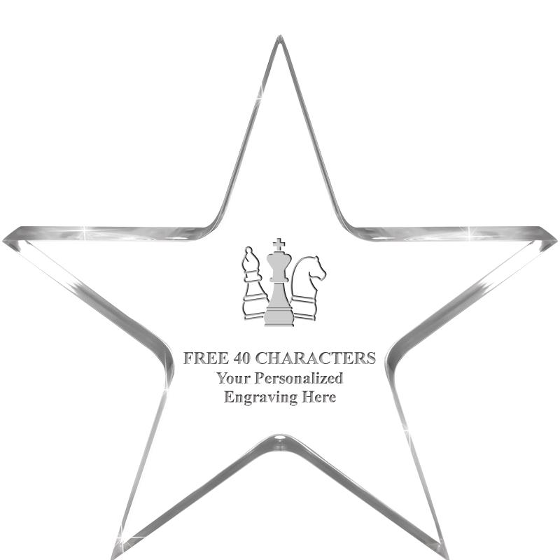 5" CLEAR STAR ACRYLIC 1" THICK