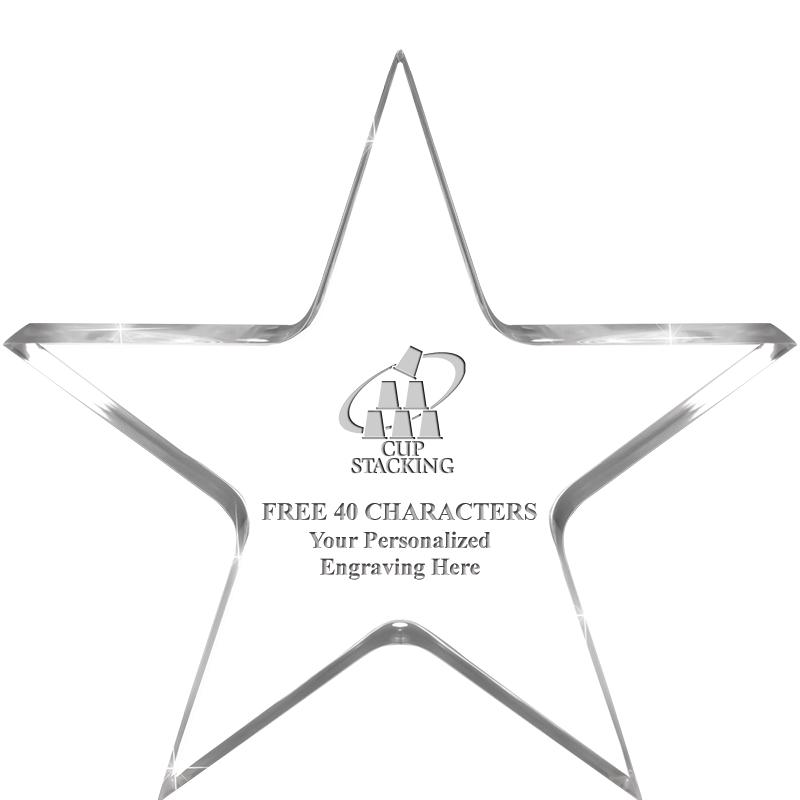 5" CLEAR STAR ACRYLIC 1" THICK